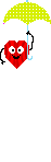 Gif animé coeur parapluie